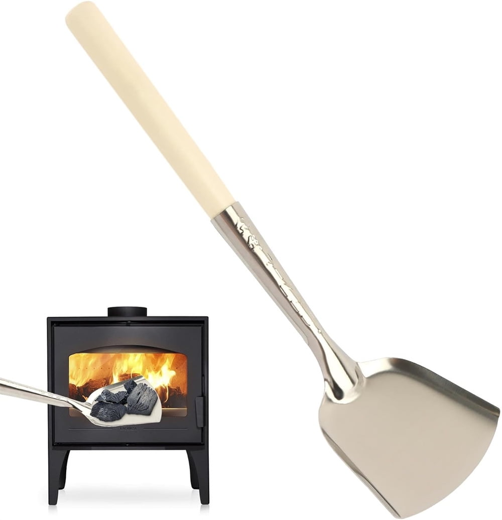 Heavy Duty Fireplace Ash Shovel,Long Handle Fire Pit Shovel,Pizza Oven Cleaner With Wooden Handle,Dust Pan,Charcoal Grill Ash Rake,Gardening Fireplace - View #12