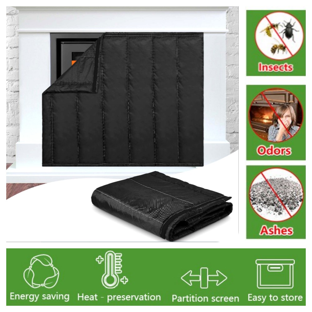Fireplace Blocker Blanket Black Fireplace Blanket Cover Indoor