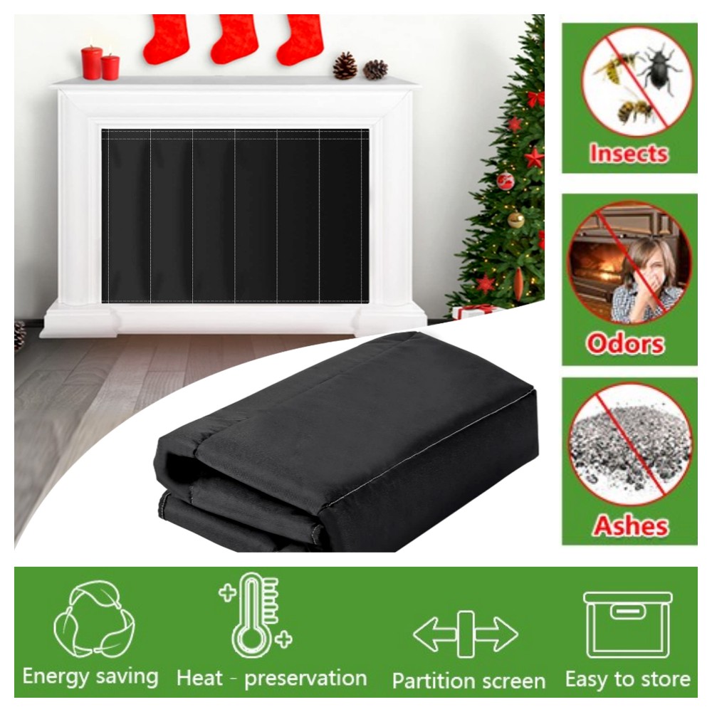 Fireplace Blocker Blanket Black Fireplace Blanket Cover Indoor