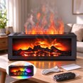 Fireplace Essential Oil Diffuser, 7 Colors Flame Aromatherapy Diffuser ...