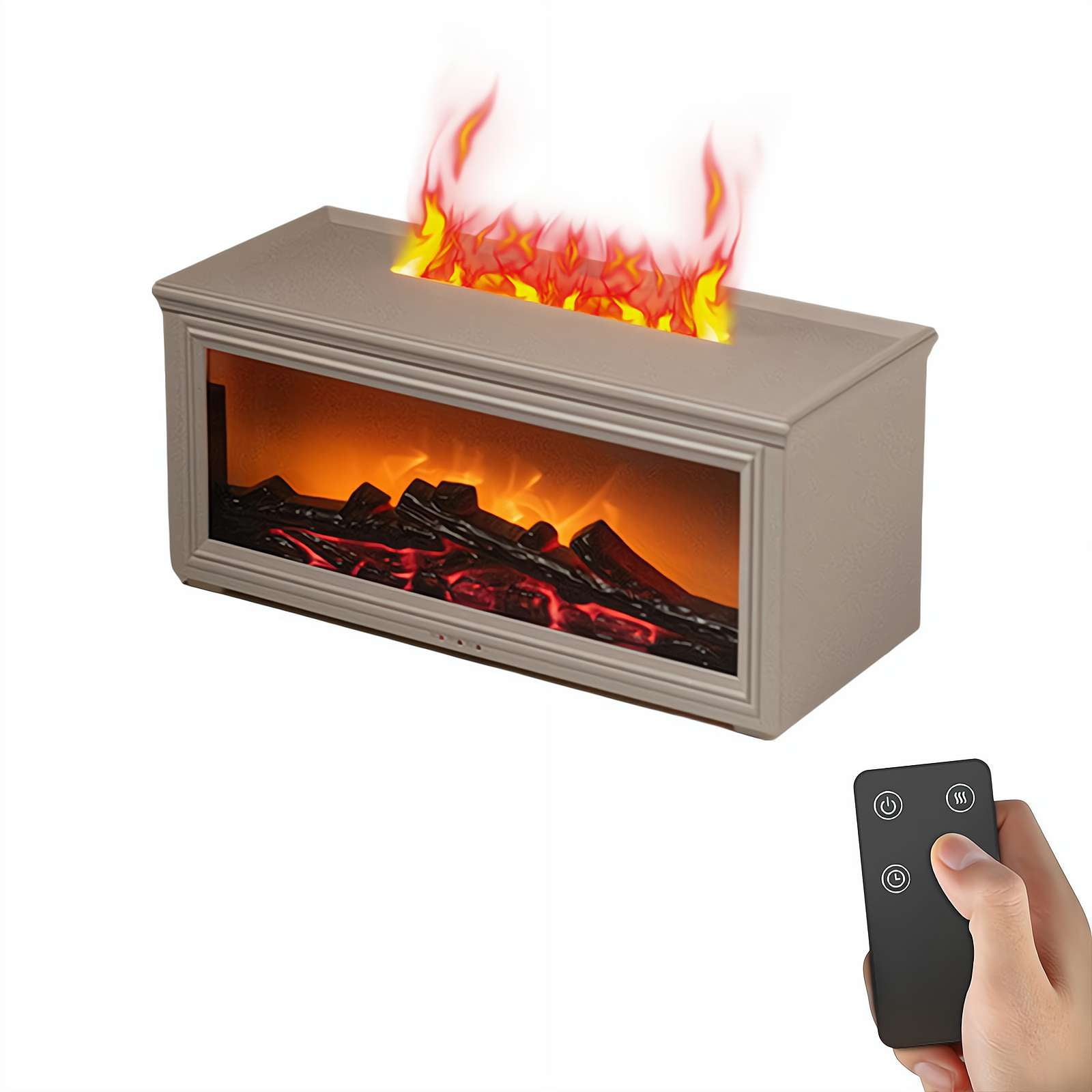 Fireplace Flame Air Diffuser Humidifier, 7 Colors Firelight Flame ...