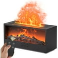 thumbnail image 1 of Fireplace Flame Diffuser Air Humidifier, Essential Oil Diffuser with 7 Colors Light & Timer, Auto-Off Ultrasonic Cool Mist Aroma Humidifier for Home, Bedroom, Office, Yoga(Black), 1 of 8