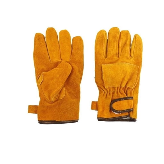 Fireplace GlovesWelding Gloves Fire/Heat Resistant Durable & Flexible for Wood Stove Fire Pit Campfire Grill BBQ Oven Stick Welding Furnace Handling
