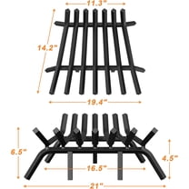 Fireplace Grate 21 Inch with 7 Support Legs