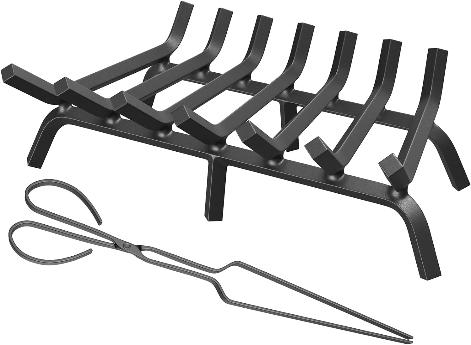 Fireplace Grate 30 Inch Heavy Duty Wrought Iron Fireplace Log Grate, 3/4" Bar Fire Grates with