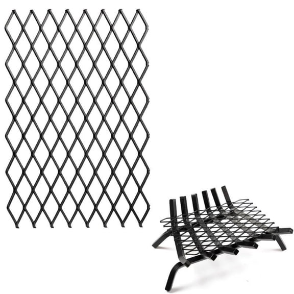 Fireplace Grate Ember Retainer, 7 x 12 Inch Fireplace Ember Retainer Mesh, Metal Ember Retainer for Use on Fireplace Grates, Add Support to Fire Logs on Grates