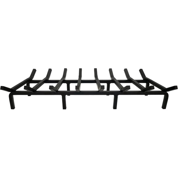 TheEshow Heavy Duty 33 Inch Cast Iron Fireplace Grate Log Holder with Fireplace Tools