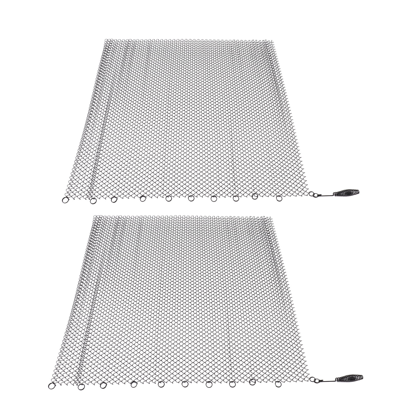 Fireplace Hanging Replacement Screens, Black Fireplace Mesh Screen
