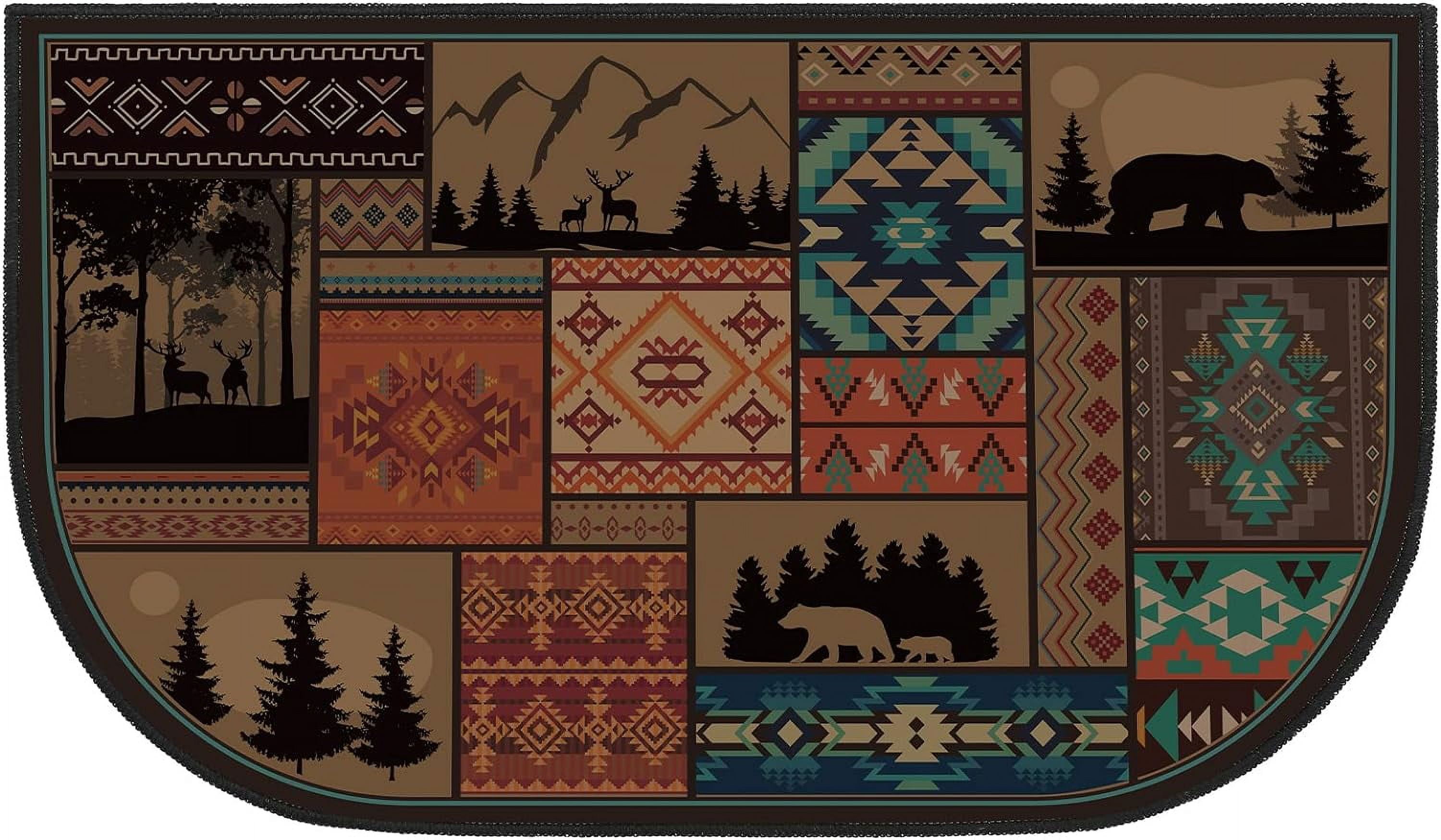 Fireplace Hearth Rug Fireplace Mats Cabin Southwestern Fireproof Fire ...