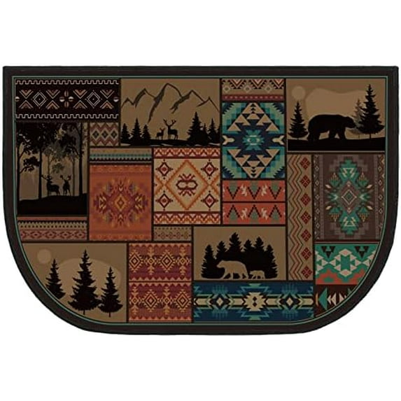 Fireplace Hearth Rug Fireplace Mats Cabin Southwestern Fireproof Fire ...