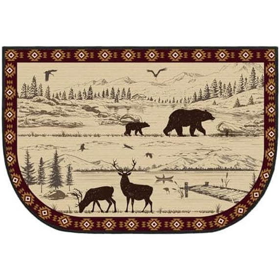 Fireplace Hearth Rug Fireplace Mats Cabin Southwestern Fireproof Fire ...