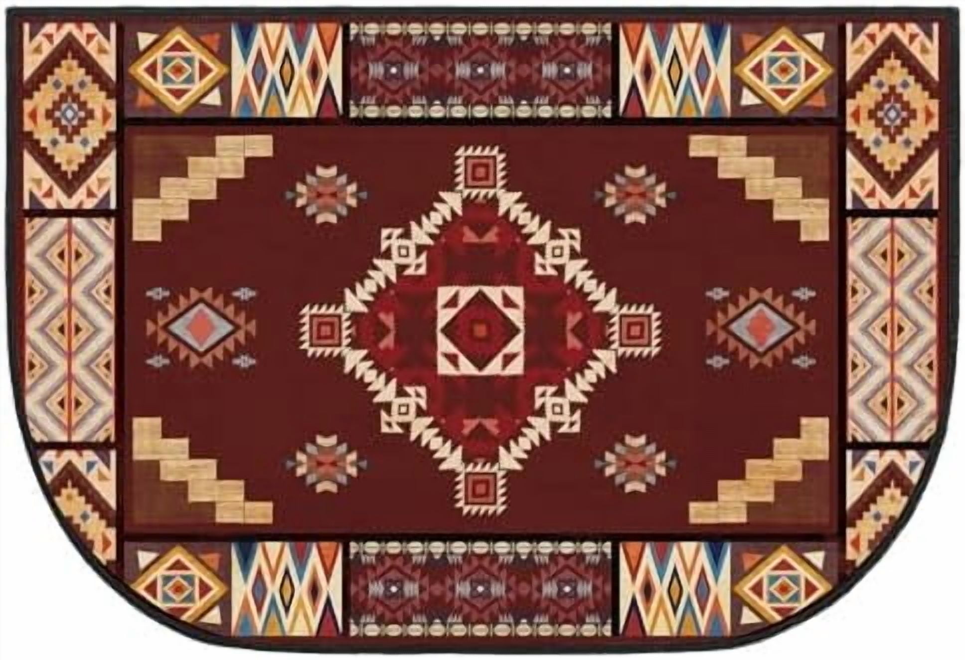 Fireplace Hearth Rug Fireplace Mats Cabin Southwestern Fireproof Fire ...