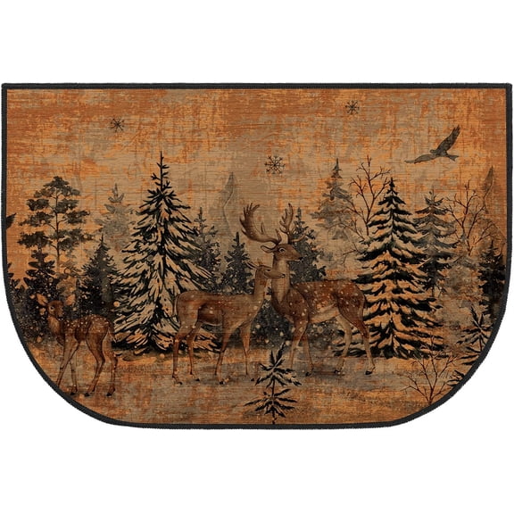 Fireplace Hearth Rug Fireplace Mats Cabin Southwestern Fireproof Fire Resistant Rug for Wood Stove Floor for Kitchen Indoor Outdoor(Watercolor Bear,27 x 48 Inch)