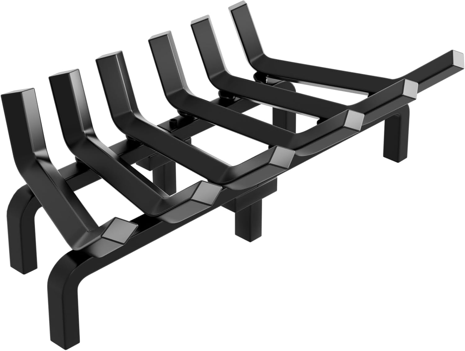 Fireplace Log Grate 24 Inch Wide Heavy Duty Solid Steel Indoor Chimney ...