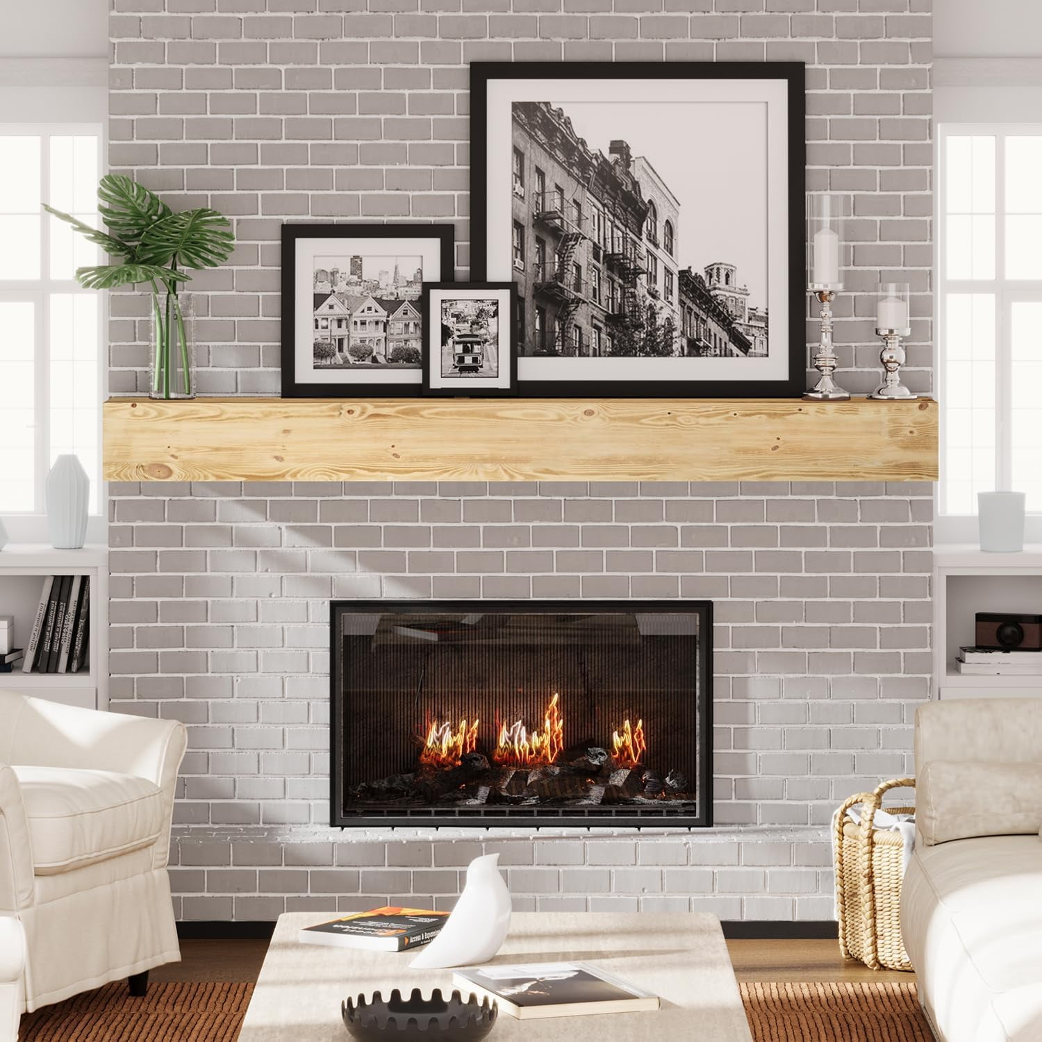 Overmantel Shelves For Living Room