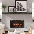 thumbnail image 1 of Fireplace Mantel 72 Inches - Rustic Floating Shelves Handcrafted Solid with Invisible Heavy Duty Metal Bracket - Floating Faux Mantel for Over Fireplace - Taupe, 1 of 13