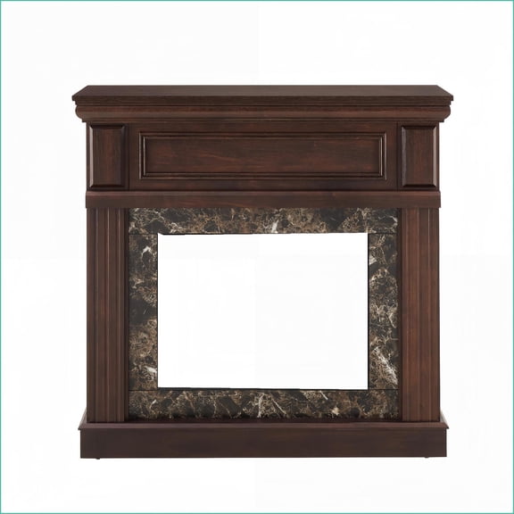Fireplace Mantel, Classic 41.34"W x14"D x40"H, Cherry Finish | Cherry | MDF