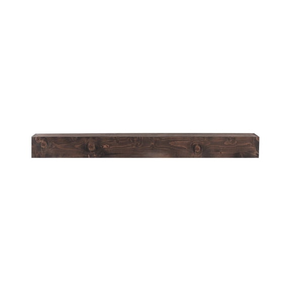 Fireplace Mantel Shelf 72 Inch Floating Wood Shelf - Rustic Light Brown - Wood Wall Shelf for Living Room - Decorative Home Mantels for Fireplace Over