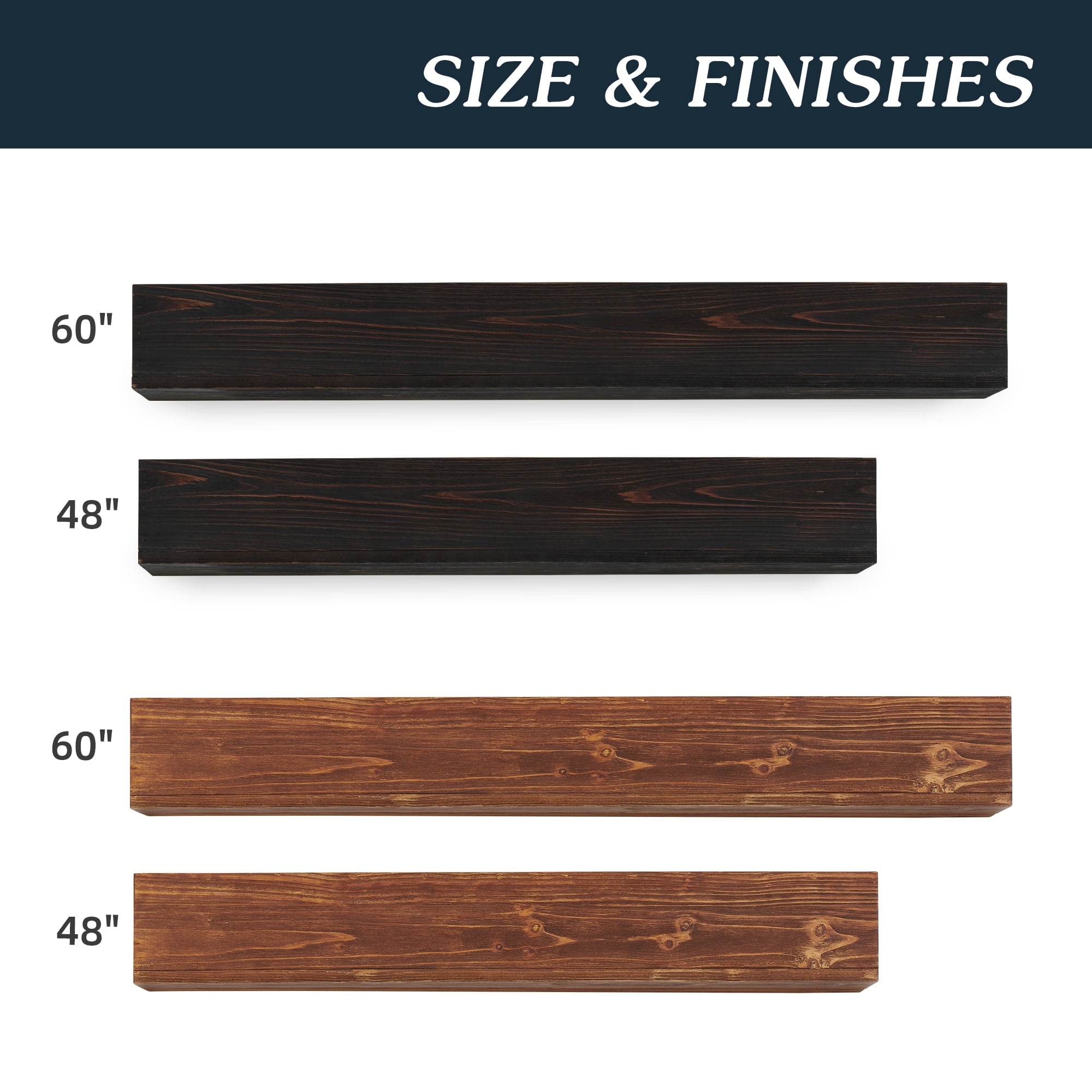 Photo inspiration: Gallery Detail: Fireplace Mantel Shelf Wall Mounted Floating Shelf Reclaimed Wood