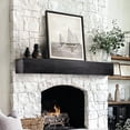 thumbnail image 1 of Fireplace Mantel Shelf   Wooden Floating Shelf for Over Fireplace  Handcrafted Wood Mantels  Wall-Mounted Mantel Shelves  Rustic Floating Mantels Shelves for Living Room, 1 of 5