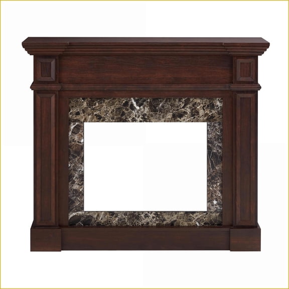 Fireplace Mantel | Traditional Style | 45.6"W x 11.8"D x 40"H | Cherry | MDF