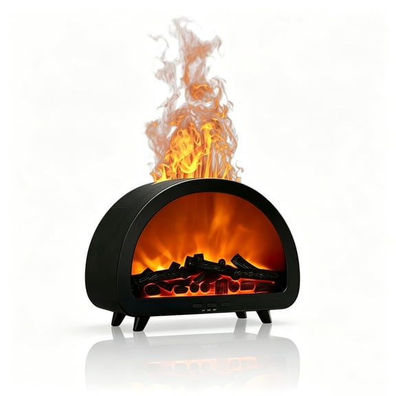 Fireplace Mist Diffuser – Cool Mist Humidifier with Timer, Auto Shut-Off, USB Desktop Silent Aroma Diffuser for Home and Office