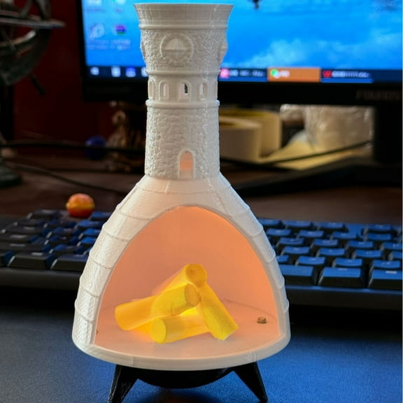 Fireplace Ornament Decor | Realistic Flame Effect | Modern & European Styles | Decorative Simulation Fireplace for Living Room, Bedroom | Warm Ambiance Accent | 1 Piece