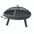 thumbnail image 1 of Portable Fire Pit Grill for Backyard Parties and Camping - Round Iron Wood Burning Stove (Brick Color), 1 of 5