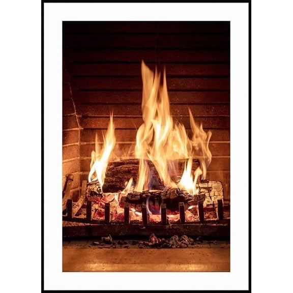 Fireplace Poster Wall Art Modern Wall Decor For Living Room Bedroom