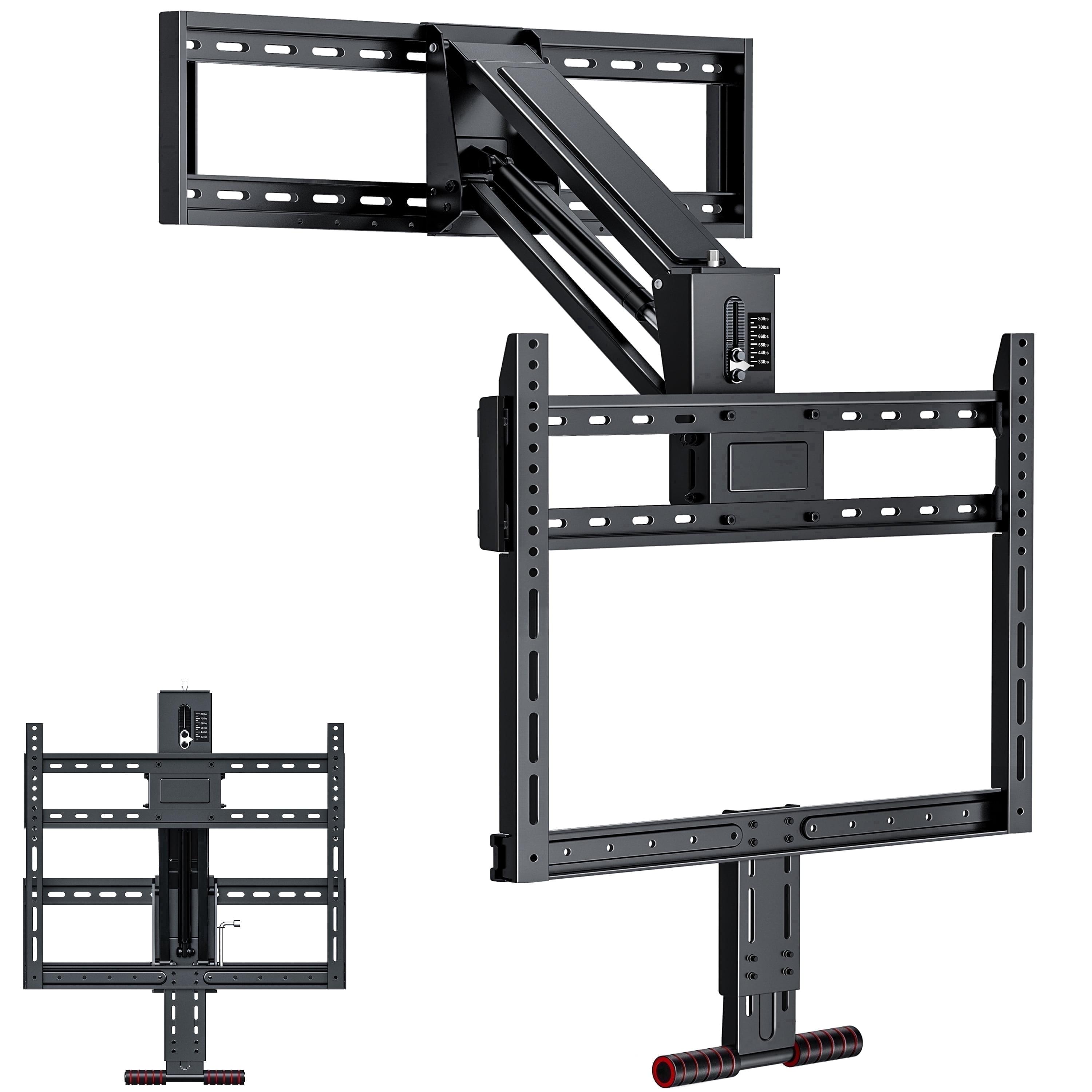 Fireplace Pull Down TV Mount over Fireplace with Height Adjust for Most 43" - 80" TVs, Max VESA 600x400mm, up to 80lbs, above Fireplaces TV Mount