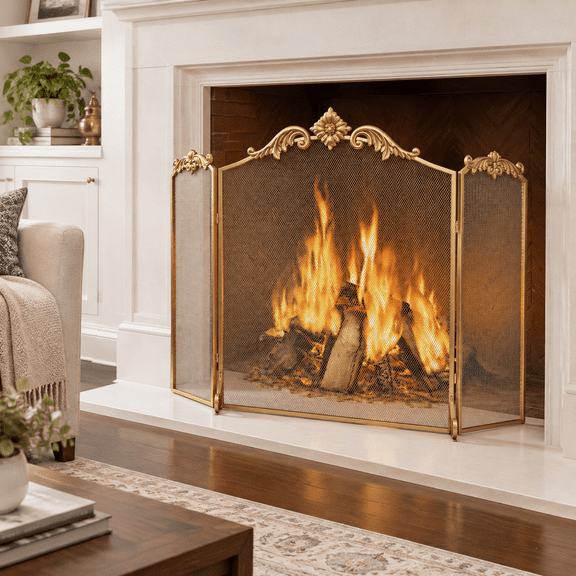 Fireplace Screen 50 X 32 In Baroque Decorations