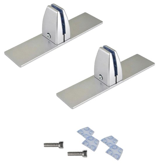 Fireplace Screen Stand 2pcs Metal Support Bracket with Adjustable Clamping