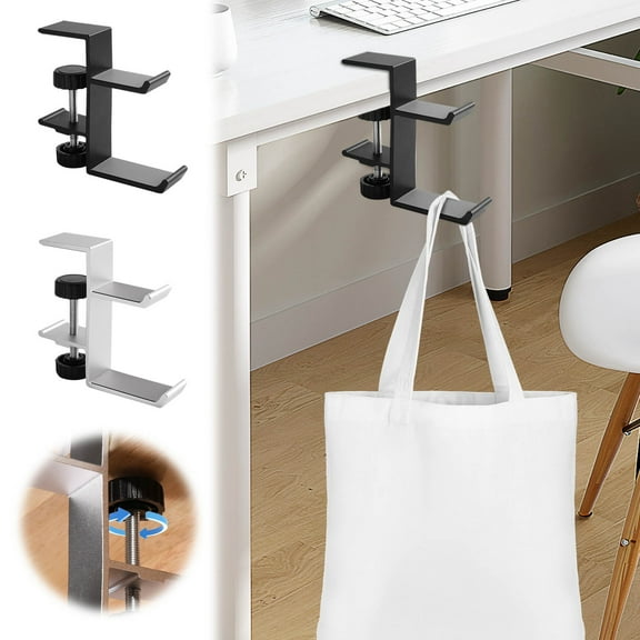 Fireplace Stocking and Garland Hanger | Adjustable Heavy Duty Brick Mantel Hook | Aluminum Construction | Double Hook | Fits 0.3-2.17 Inch Mantels | 1 Pack | No Drilling Required