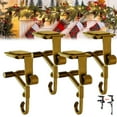 thumbnail image 1 of Fireplace Stocking and Garland Hanger, Heavy Duty 2 in 1 Mantle Stocking Hangers Fits 0.5"To 5.9", Adjustable No Slip No Hardware Required Two in One Christmas Hooks Decoration, 1 of 7
