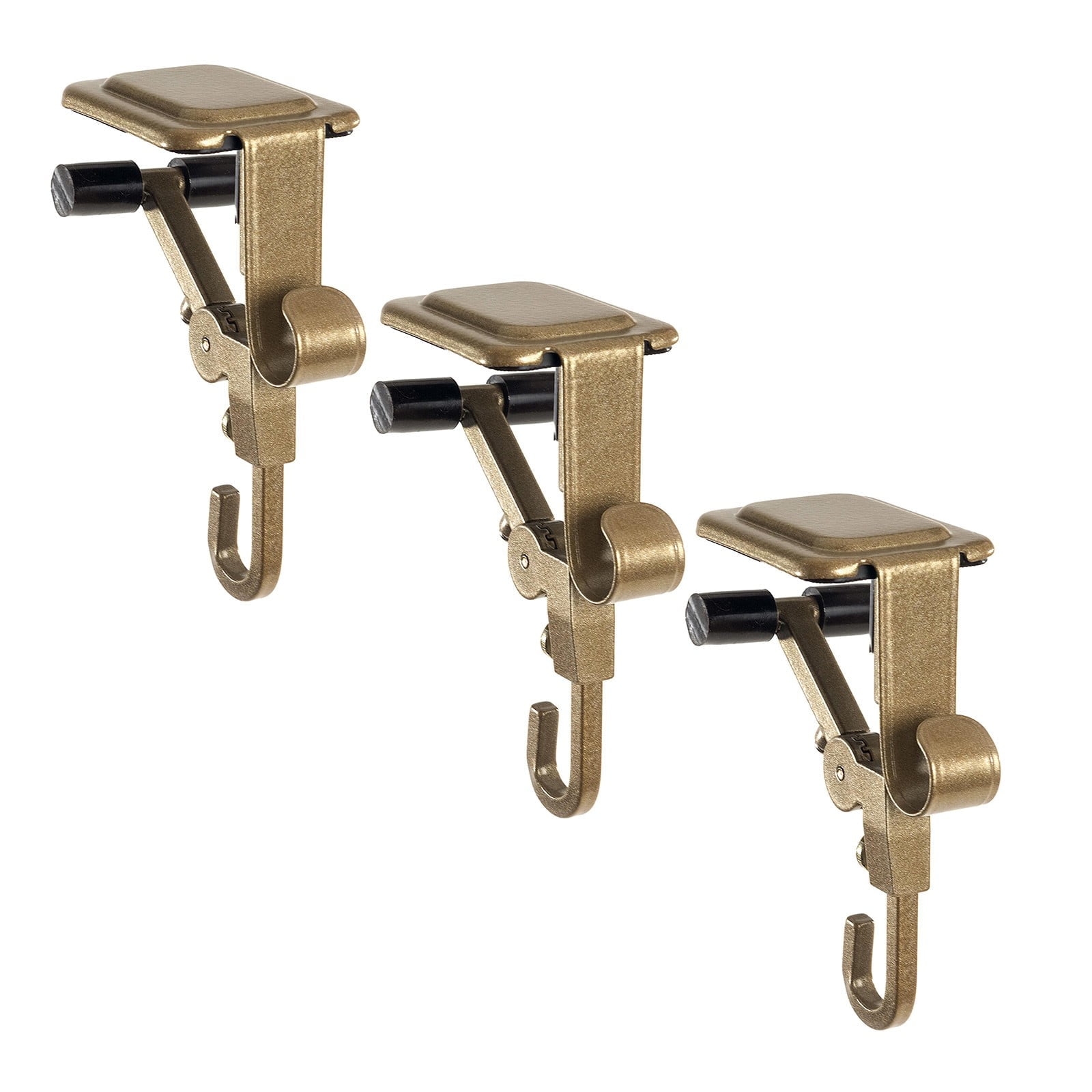 Garland Holder For Fireplace Mantle – Adjustable, No-Drill Hanger For Stockings & Christmas Decor – Gold Finish, 3 Pack
