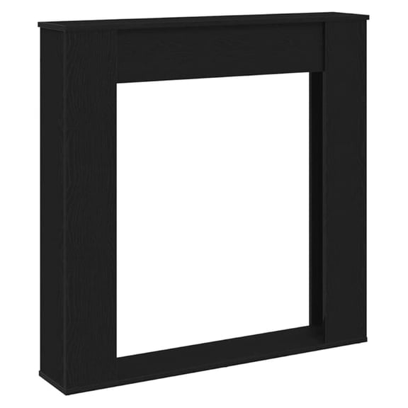 Fireplace Surround Black Oak 39.4x7.9x39.4 Engineered Wood