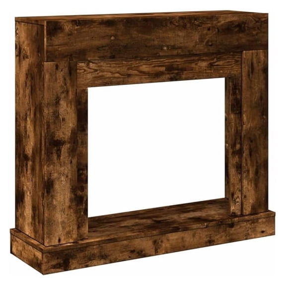 Fireplace Surround Smoked Oak 39.4x11.8x34.4 Engineered Wood