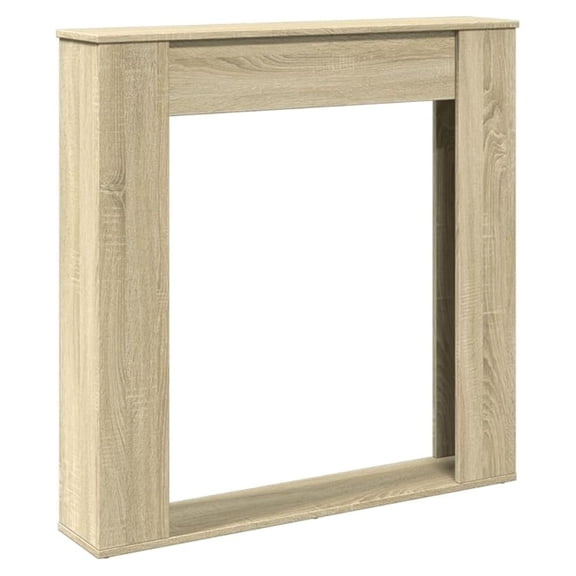 Fireplace Surround Sonoma Oak 39.4x7.9x39.4 Engineered Wood
