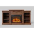 thumbnail image 1 of Fireplace TV Stand,Electric Fireplace,67-Inch Electric Fireplace TV Stand – 18" Built-In Fireplace Insert, Adjustable Flame & Heat, Remote Control, Storage Cabinets, Brown, 1 of 7