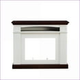 thumbnail image 1 of Fireplace TV Stand Farmhouse Style 23” Electric Mantel with Storage | White | MDF, 1 of 12