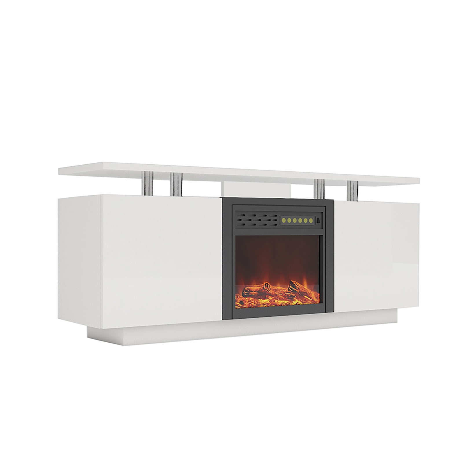 Fireplace TV Stand, Fireplace Entertainment Center with 9 Color ...