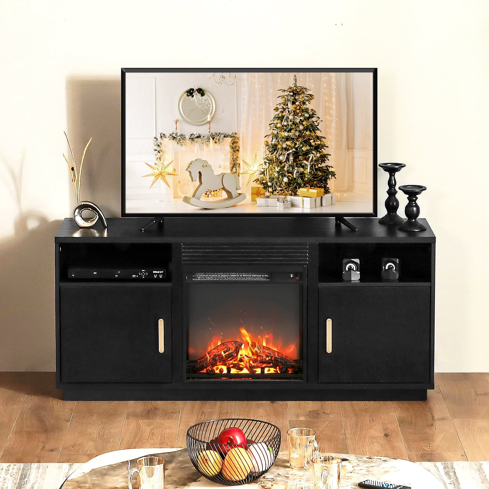 Fireplace TV Stand for TVs up to 63'' Modern Entertainment Center with ...