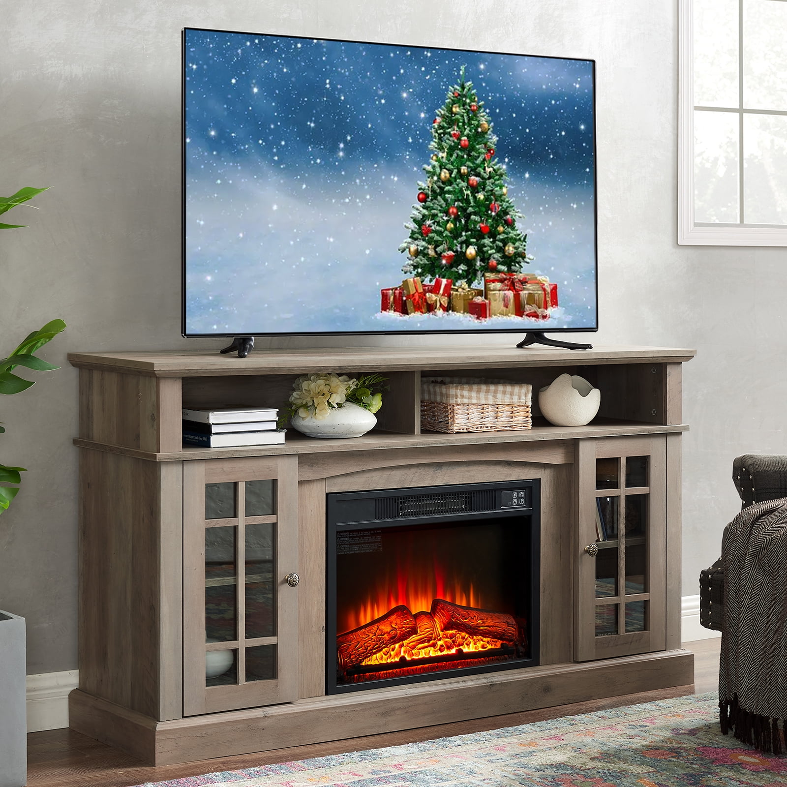 Fireplace TV Stand for TVs up to 65 inch,Electric Fireplace TV Console