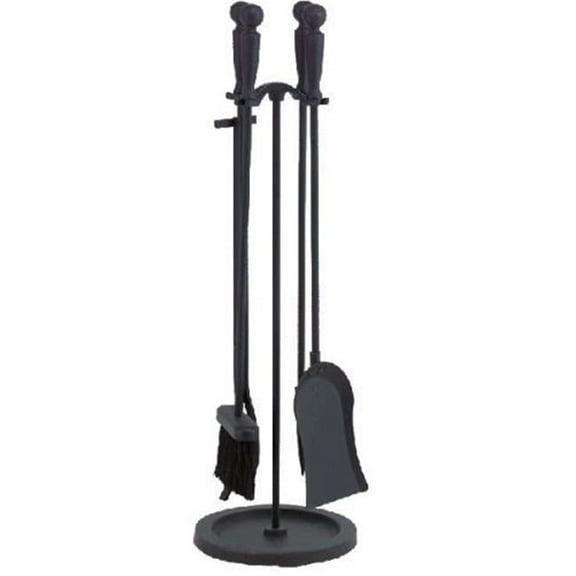 Fireplace Tool Set, Black - 5 Piece