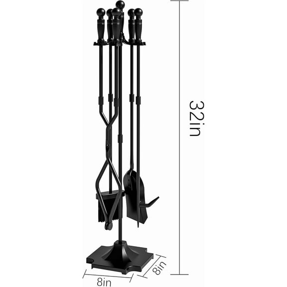 Fireplace Tools Set - 5 Pieces, 32 Inches