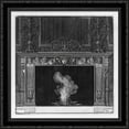 thumbnail image 1 of Fireplace busts in the frieze of satyrs and the head of Medusa in the center between two eagles 28x28 Large Black Ornate Wood Framed Canvas Art by Giovanni Battista Piranesi, 1 of 2