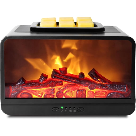 Fireplace metal wax lamp with 7 colors LED color-changing lamp, candle lamp, aromatherapy lamp, suitable for various room decorations