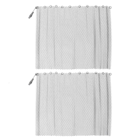 Fireplaces Mesh Screen Curtain Spark Guards Curtain Replacement Fire Screen