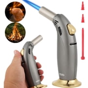 Firepower Butane Torch Premium Kitchen Torch Lighters with Safety Lock Adjustable Refillable Multipurpose Culinary Blow Torch for Creme Brulee, Baking, BBQ  cooking Butane Gas Not Included