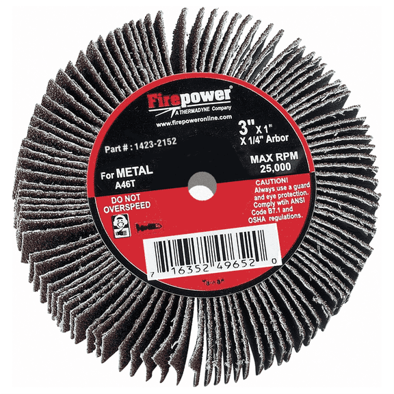 Firepower FLAP WHEEL, 3" X 1", 80 GRIT